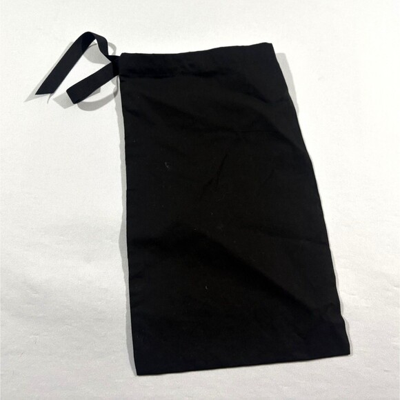 Chanel Dust Bag 13 x 7 in Black Ribbon Drawstring Cotton Shoe Jewelry Storage - Picture 4 of 7